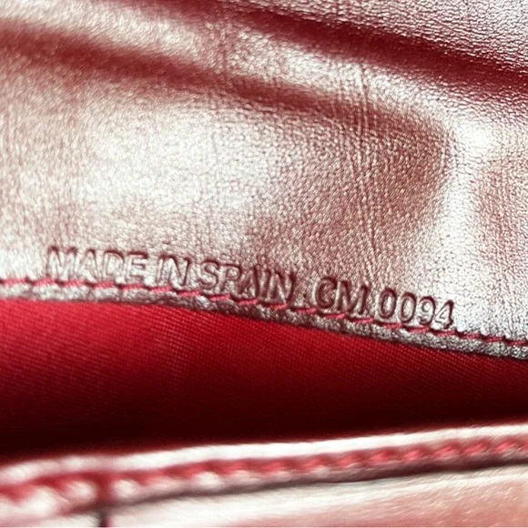 Rare VINTAGE Dior Trotter No. 1 Long Flap Wallet Red Oblique Canvas Y2K - Picture 7 of 12